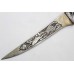 Tiger Hand Engraved Dagger Knife Silver Wire Work Handmade Steel Blade Hunting